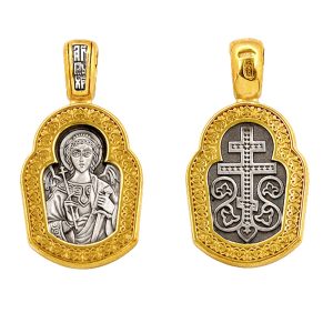 Икона из серебра 925 с золотым покрытием, ср. вес 3,19г