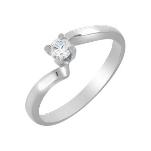 Кольцо из серебра 925 с фианитом, ср. вес 2,09г