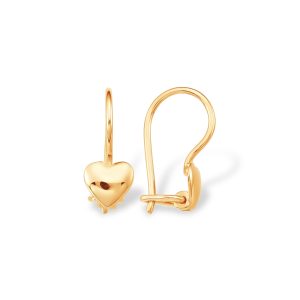 Серьги из красного золота 585, ср. вес 0,82г