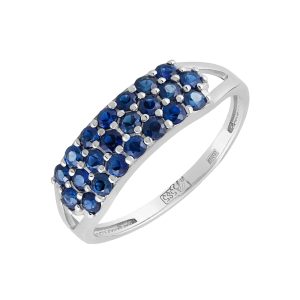 Кольцо из белого золота 585 с сапфирами, ср. вес 1,8г