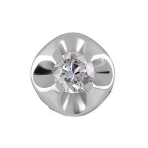 Подвеска из серебра 925 с фианитом, ср. вес 0,47г