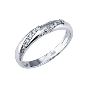Кольцо из белого золота 585 с бриллиантами, ср. вес 2,03г