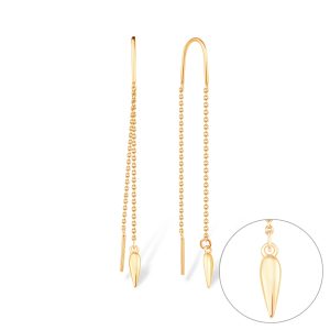 Серьги из красного золота 585, ср. вес 1,07г