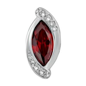 Подвеска из серебра 925 с фианитами, ср. вес 1,03г