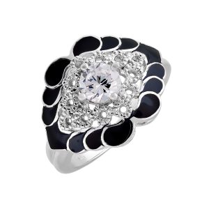 Кольцо из серебра 925 с фианитом, ср. вес 5,1г