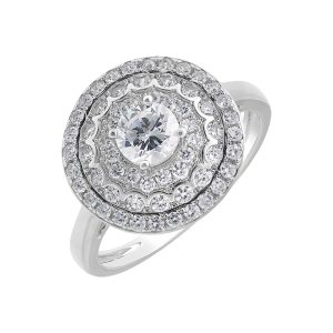 Кольцо из серебра 925 с фианитами, ср. вес 3,57г