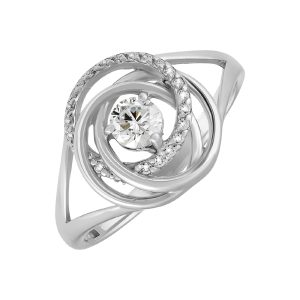 Кольцо из серебра 925 с фианитами, ср. вес 1,76г