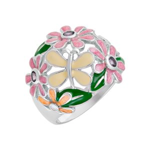 Кольцо из серебра 925 с фианитами, ср. вес 7,45г