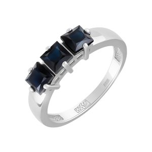 Кольцо из белого золота 585 с сапфирами, ср. вес 2,35г