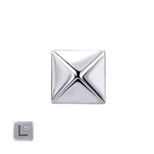 Серьга из серебра 925 с бриллиантом, ср. вес 0,8г