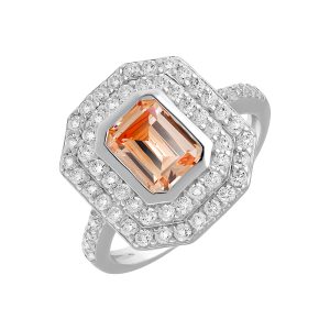 Кольцо из серебра 925 с фианитами, ср. вес 4,62г