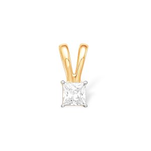 Подвеска из красного золота 585 с фианитом, ср. вес 0,93г
