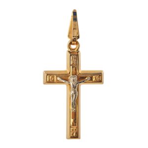 Крест из красного золота 585, ср. вес 1,88г