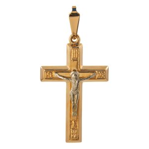 Крест из красного золота 585, ср. вес 2,78г