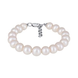 Браслет из серебра 925 с жемчугом речным, ср. вес 11,14г