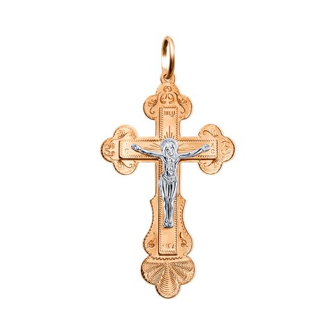 Крест из красного золота 585, ср. вес 3,68г
